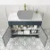 Lucia Inky Blue Cabinet with Marble Top 1030mm (Excludes Counter Top Basin) - Brushed Brass Accents