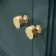 Lucia Midnight Green Basin Vanity 1030mm - Brushed Brass Accents