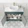 Lucia Midnight Green Vanity with Marble Top & Curved Counter Top Basin 1030mm - Brushed Brass Accents