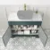 Lucia Midnight Green Cabinet with Marble Top 1030mm (Excludes Counter Top Basin) - Brass Knurled Handles
