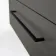 Elba Graphite Grey Wall Hung Basin Drawer Vanity 1000mm - Black Accents