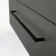 Elba Graphite Grey Wall Hung Drawer Vanity with Marble Top & Curved Counter Top Basin 1000mm - Black Accents