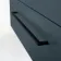 Elba Inky Blue Wall Hung Drawer Vanity with Marble Top & Curved Counter Top Basin 1000mm - Black Accents