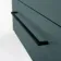Elba Midnight Green Wall Hung Basin Drawer Vanity 800mm with Matt Black Stand