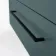 Elba Midnight Green Wall Hung Drawer Vanity with Marble Top & Curved Counter Top Basin 1000mm - Black Accents