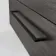 Elba Charcoal Elm Wall Hung Drawer Vanity with Marble Top & Curved Counter Top Basin 1000mm - Black Accents