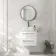 Omaha Gloss White Wall Hung Drawer Vanity with Marble Top & Marin Basin 600mm