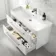 Omaha Gloss White Wall Hung Basin Drawer Vanity 1000mm