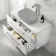 Omaha Gloss White Wall Hung Drawer Vanity with Marble Top 1000mm - Excludes Counter Top Basin