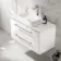 Omaha Gloss White Wall Hung Drawer Vanity with Marble Top & Marin Basin 1000mm