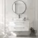 Omaha Gloss White Wall Hung Drawer Vanity with Marble Top & Marin Basin 1000mm
