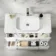 Omaha Gloss White Wall Hung Drawer Vanity with Marble Top & Marin Basin 1000mm