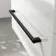 Omaha Gloss White Wall Hung Drawer Vanity with Marble Top 1000mm (Excludes Counter Top Basin) - Black Accents