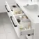 Omaha Gloss White Wall Hung Double Basin Drawer Vanity 1200mm - Black Accents