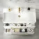 Omaha Gloss White Wall Hung Basin Drawer Vanity 1000mm - Brushed Brass Accents