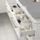 Omaha Gloss White Wall Hung Drawer Vanity with Marble Top 1200mm (Excludes Counter Top Basin) - Brushed Brass Accents