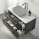 Omaha Slate Grey Wall Hung Drawer Vanity with Marble Top 1000mm - Excludes Counter Top Basin
