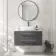 Omaha Slate Grey Wall Hung Drawer Vanity with Marble Top & Curved Counter Top Basin 1000mm