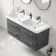 Omaha Slate Grey Wall Hung Double Basin Drawer Vanity 1200mm