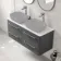 Omaha Slate Grey Wall Hung Drawer Vanity with Marble Top 1200mm - Excludes Counter Top Basin