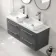 Omaha Slate Grey Wall Hung Drawer Vanity with Marble Top & Marin Basin 1200mm