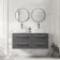 Omaha Slate Grey Wall Hung Drawer Vanity with Marble Top & Marin Basin 1200mm