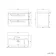Omaha Slate Grey Wall Hung Basin Drawer Vanity 800mm - Black Accents
