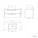 Omaha Slate Grey Wall Hung Drawer Vanity with Marble Top & Curved Counter Top Basin 1000mm - Black Accents