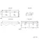 Omaha Slate Grey Wall Hung Double Basin Drawer Vanity 1200mm - Black Accents