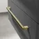 Omaha Slate Grey Wall Hung Drawer Vanity with Marble Top 800mm (Excludes Counter Top Basin) - Brushed Brass Accents