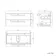Omaha Slate Grey Wall Hung Basin Drawer Vanity 1000mm - Brushed Brass Accents