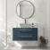 Omaha Navy Blue Wall Hung Drawer Vanity with Marble Top 1000mm - Excludes Counter Top Basin