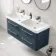 Omaha Navy Blue Wall Hung Double Basin Drawer Vanity 1200mm