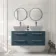 Omaha Navy Blue Wall Hung Drawer Vanity with Marble Top 1200mm - Excludes Counter Top Basin