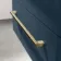 Omaha Navy Blue Wall Hung Basin Drawer Vanity 1000mm - Brushed Brass Accents