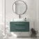 Omaha Mystic Green Wall Hung Drawer Vanity with Marble Top & Curved Counter Top Basin 1000mm