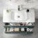 Omaha Mystic Green Wall Hung Drawer Vanity with Marble Top & Marin Basin 1000mm