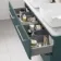 Omaha Mystic Green Wall Hung Drawer Vanity with Marble Top & Curved Counter Top Basin 1200mm