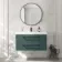 Omaha Mystic Green Wall Hung Basin Drawer Vanity 1000mm - Black Accents