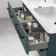 Omaha Mystic Green Wall Hung Double Basin Drawer Vanity 1200mm - Black Accents