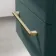 Omaha Mystic Green Wall Hung Basin Drawer Vanity 600mm - Brushed Brass Accents