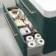 Omaha Mystic Green Wall Hung Basin Drawer Vanity 1000mm - Brushed Brass Accents