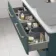 Omaha Mystic Green Wall Hung Drawer Vanity with Marble Top 1200mm (Excludes Counter Top Basin) - Brushed Brass Accents