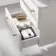 Omaha Linen White Wall Hung Drawer Vanity with Marble Top & Curved Counter Top Basin 600mm