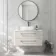 Omaha Linen White Wall Hung Drawer Vanity with Marble Top & Curved Counter Top Basin 1000mm
