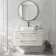 Omaha Linen White Wall Hung Drawer Vanity with Marble Top & Marin Basin 1000mm