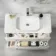 Omaha Linen White Wall Hung Drawer Vanity with Marble Top & Marin Basin 1000mm