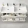 Omaha Linen White Wall Hung Double Basin Drawer Vanity 1200mm