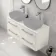 Omaha Linen White Wall Hung Drawer Vanity with Marble Top 1200mm - Excludes Counter Top Basin