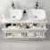 Omaha Linen White Wall Hung Drawer Vanity with Marble Top & Curved Counter Top Basin 1200mm